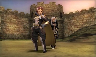 Low polygon models of Gangrel and Aversa standing side by side
